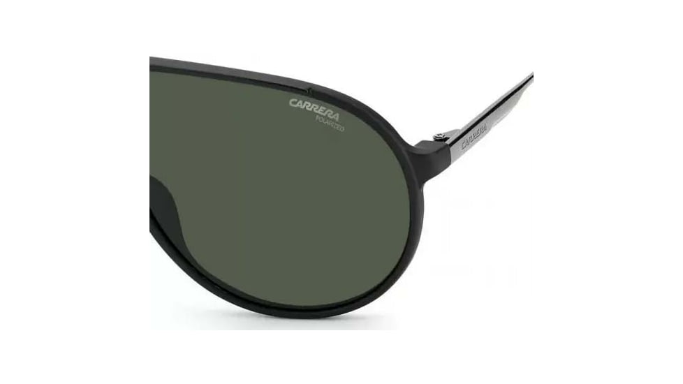 Carrera 1034/S Sunglasses, Matte Black Frame, Green Polarized Lens, 716736297989