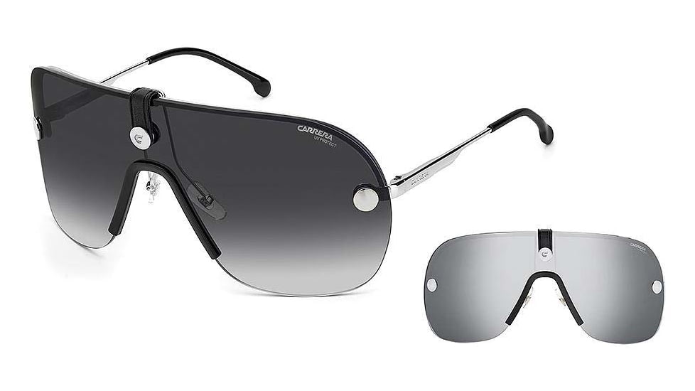 Carrera CA Epica II Sunglasses, Palladium Frame, Grey Shaded Lens, 716736298757