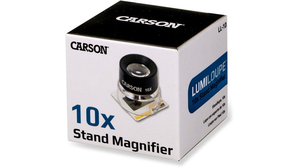 Carson 10x Power Stand LumiLoupe, Black LL-10