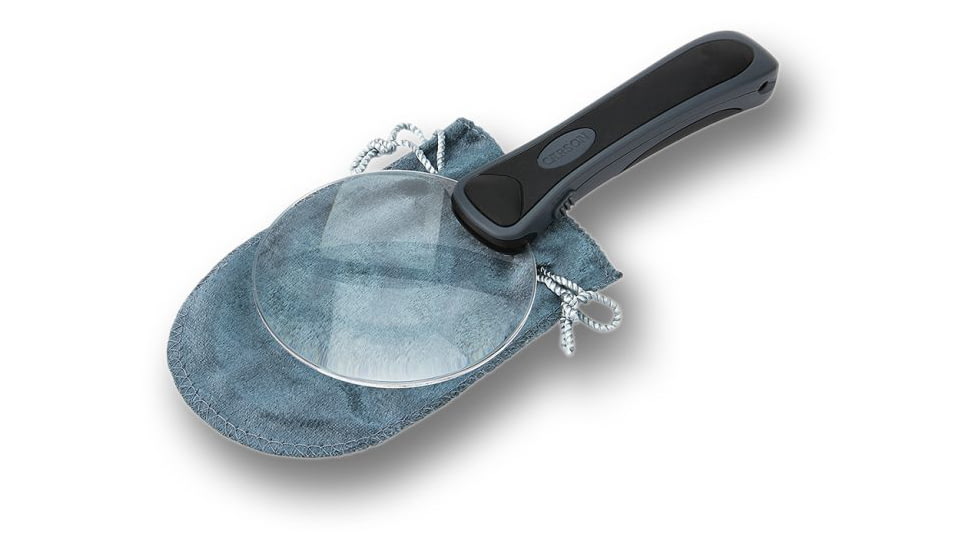 Carson 2x LED Lighted Rimless Magnifier w/ Batteries and Case RM-95