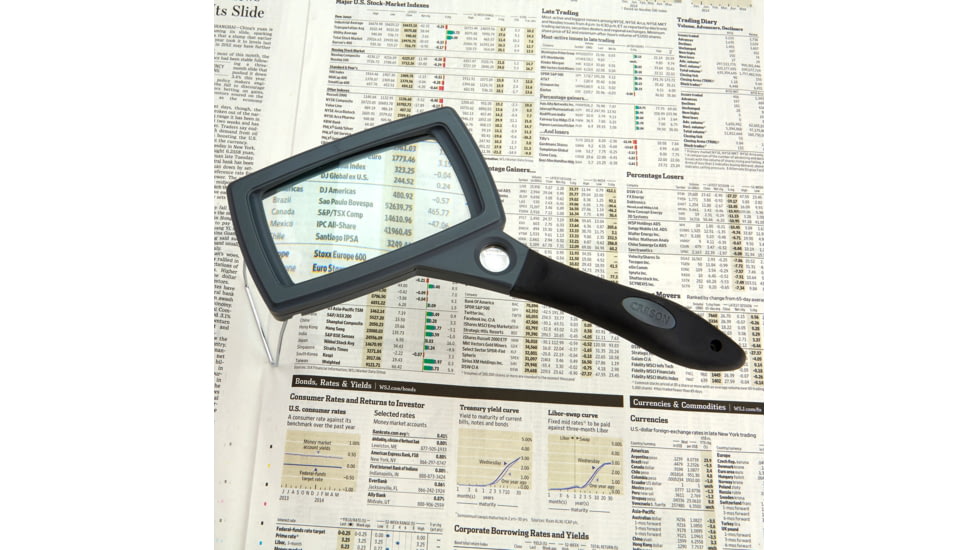 Carson 2x Soft-Grip Glass Magnifier with 11.5x Spot Lens and Stand