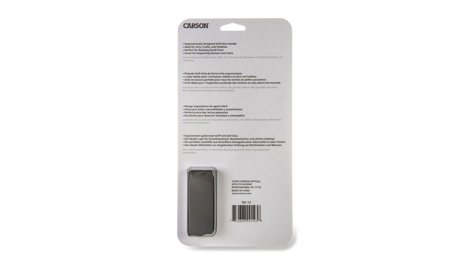 Carson 4.3in Soft-Grip Magnifier, 2x with 11.5x Spot Lens and Case