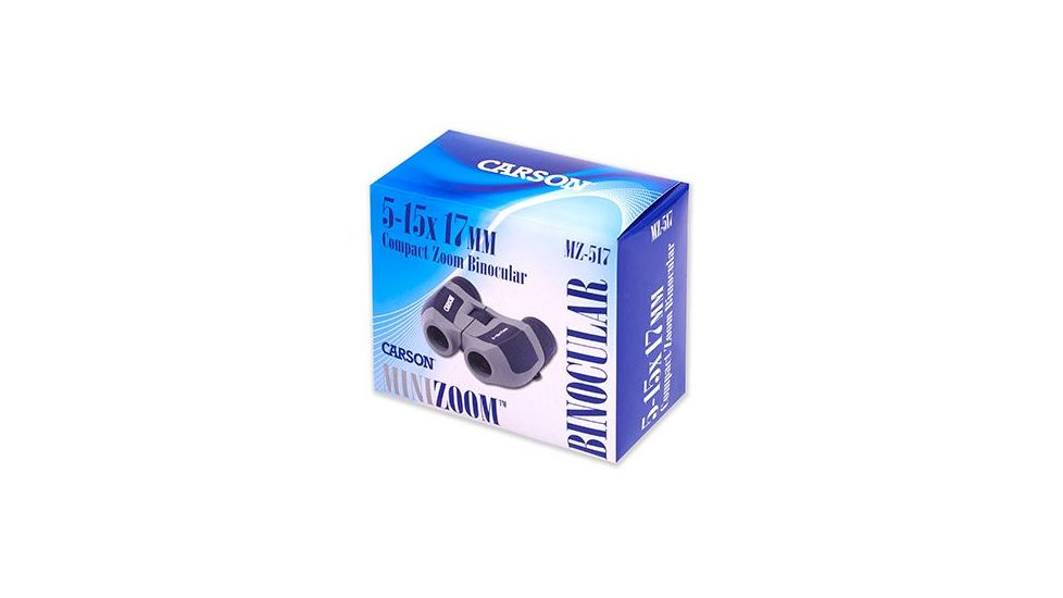 Carson 5-15x17mm MiniZoom Binoculars, Gray/Black, MZ-517