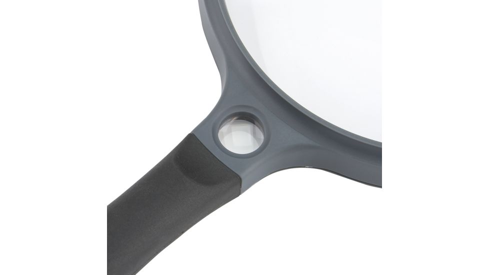 Carson 5in Soft-Grip Magnifier, 2x with 11.5x spot Lens and Case