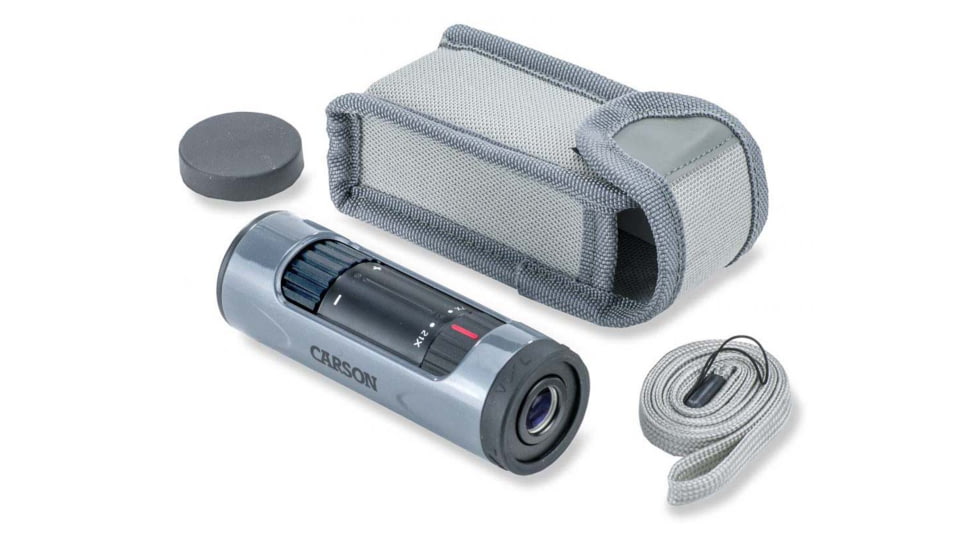 Carson 7-21x21mm MonoZoom Monocular, 120-152 degrees, Gray, ZM-721