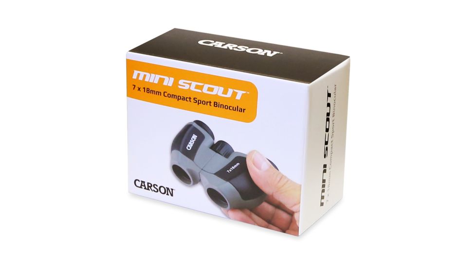 Carson 7x18 MiniScout Porro BK-7 Prism Lightweight Binoculars, Matte - JD-718