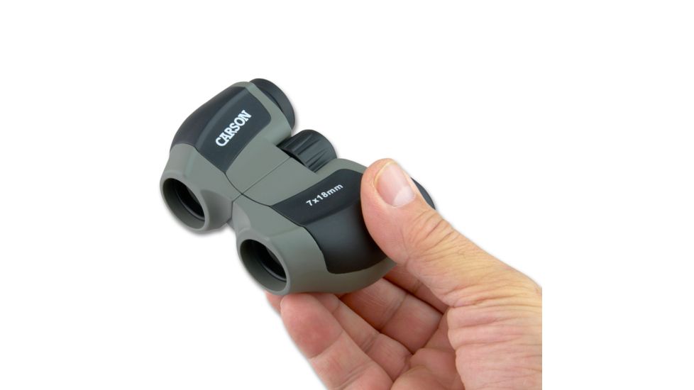 Carson 7x18 MiniScout Porro BK-7 Prism Lightweight Binoculars, Matte - JD-718
