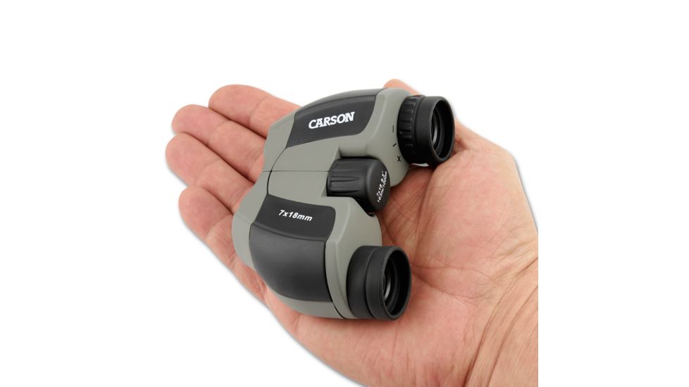 Carson 7x18 MiniScout Porro BK-7 Prism Lightweight Binoculars, Matte - JD-718