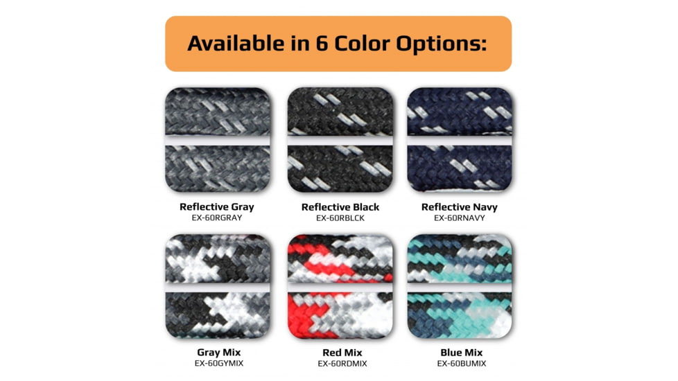 Carson Adjustable Paracord Retainer, Gray Mix, EX-60GYMIX
