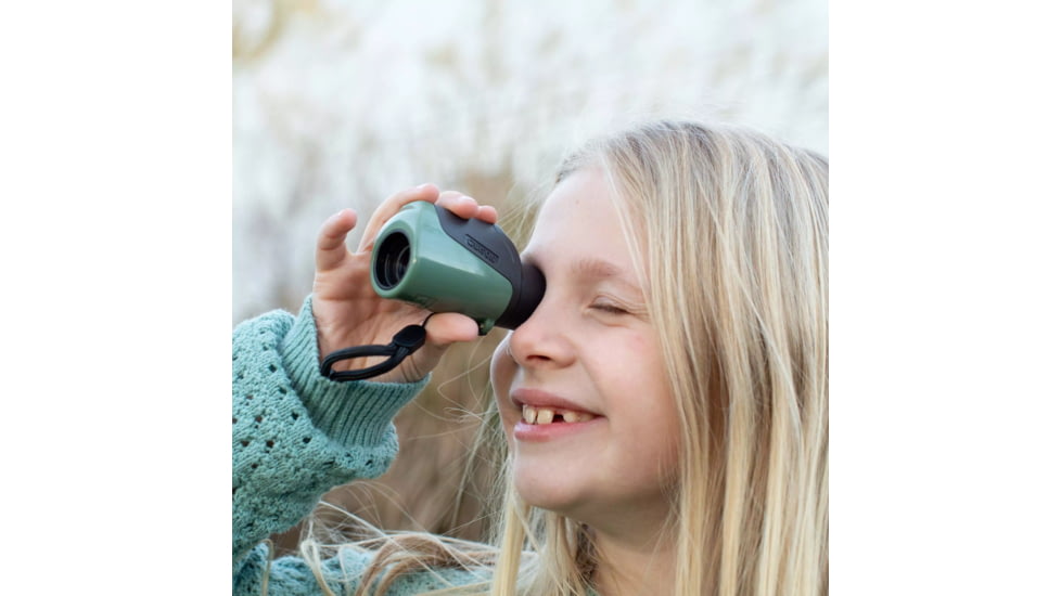 Carson Bengal 7x18mm Focus Free STEM Toy for Kids, Green, BG-718