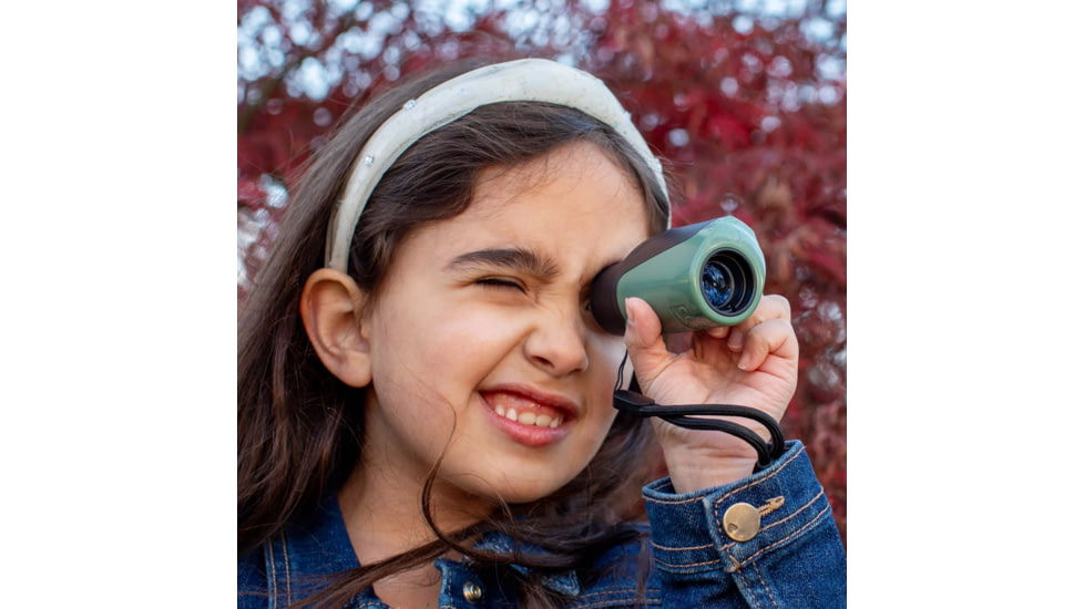 Carson Bengal 7x18mm Focus Free STEM Toy for Kids, Green, BG-718