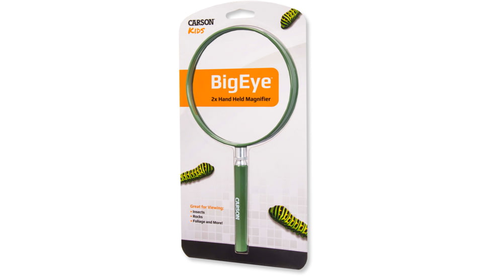Carson BigEye 2.5x 5in Acrylic Hand Magnifier, Outdoor Green HU-20