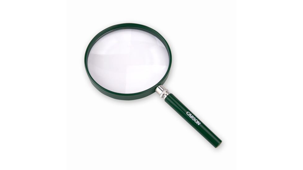 Carson BigEye 2.5x 5in Acrylic Hand Magnifier, Outdoor Green HU-20