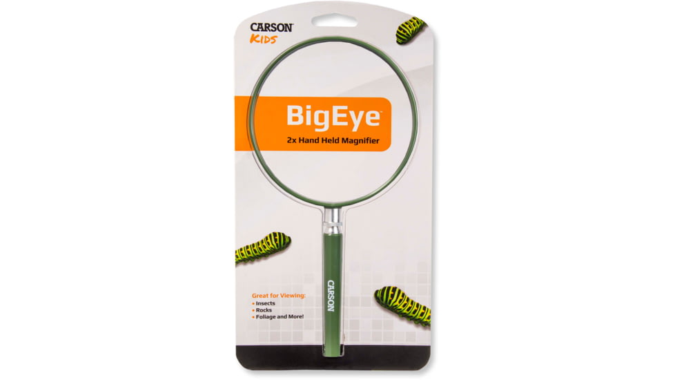 Carson BigEye 2.5x 5in Acrylic Hand Magnifier, Outdoor Green HU-20