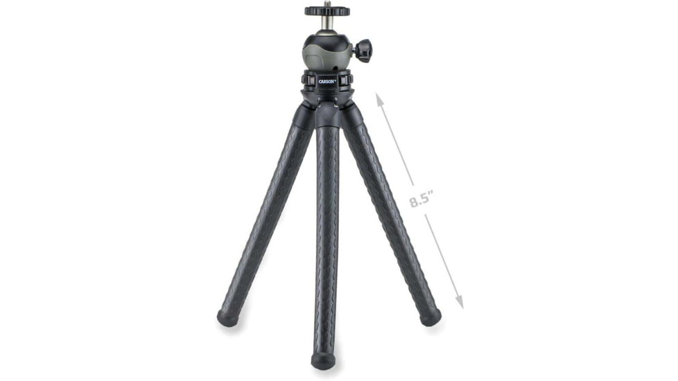 Carson BoaPod Flexible Leg Tripod w/Universal Smartphone Adapter, Black, TR-050