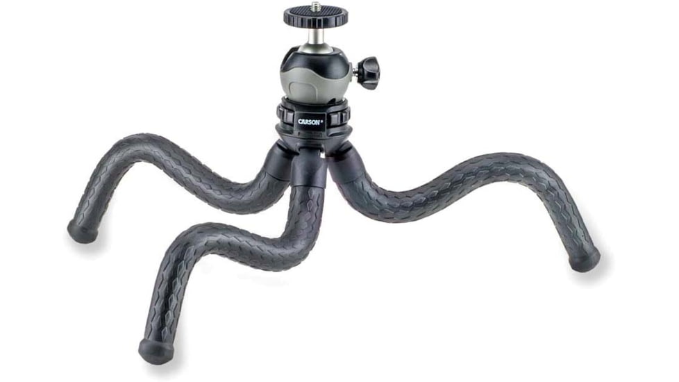 Carson BoaPod Flexible Leg Tripod w/Universal Smartphone Adapter, Black, TR-050