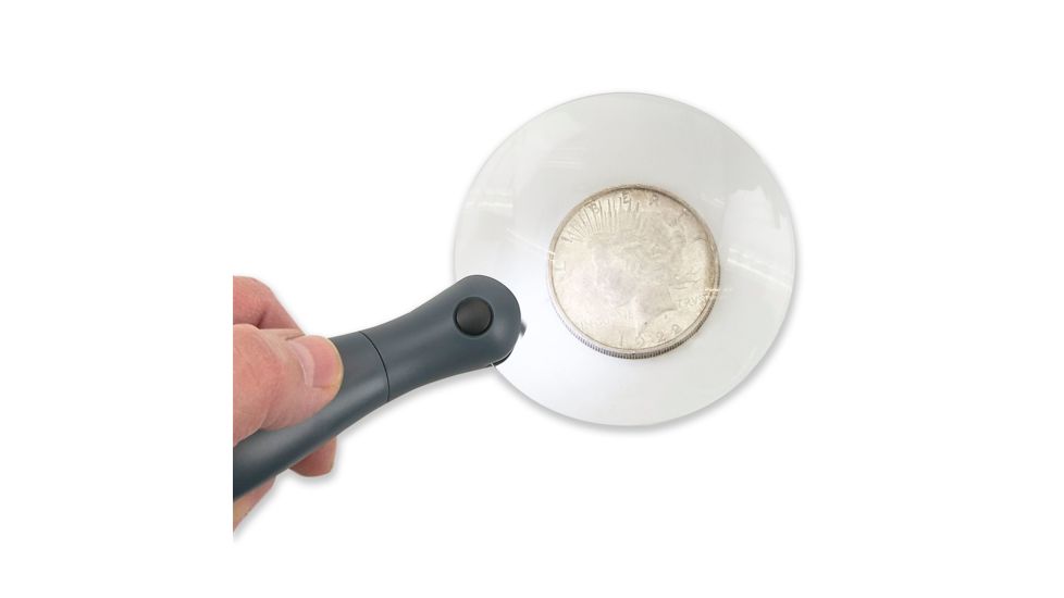 Carson ChargeIt LED Lighted Magnifier, Grey, 3.4 x 1.2 x 7.9 Inches, UM-90