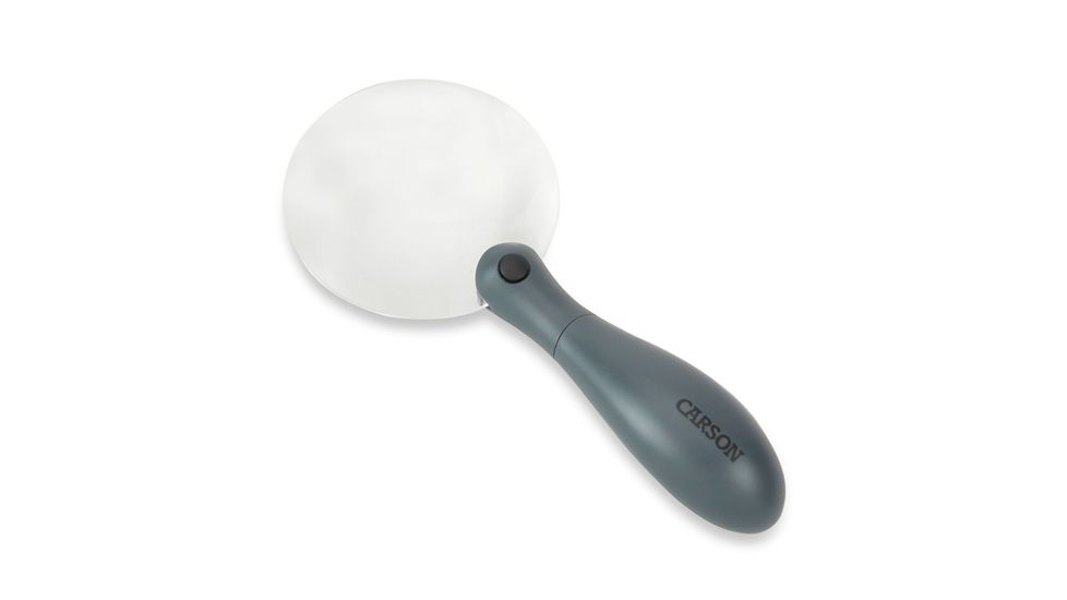 Carson ChargeIt LED Lighted Magnifier, Grey, 3.4 x 1.2 x 7.9 Inches UM-90
