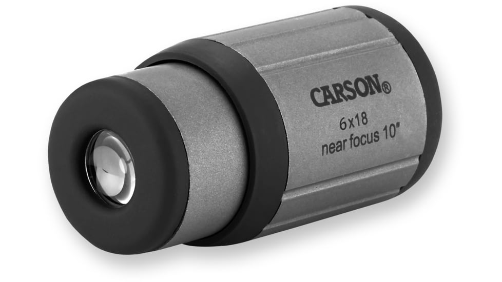 Carson CloseUp 6x18 Close-Focus Portable Monocular, Gray/Black CF-618