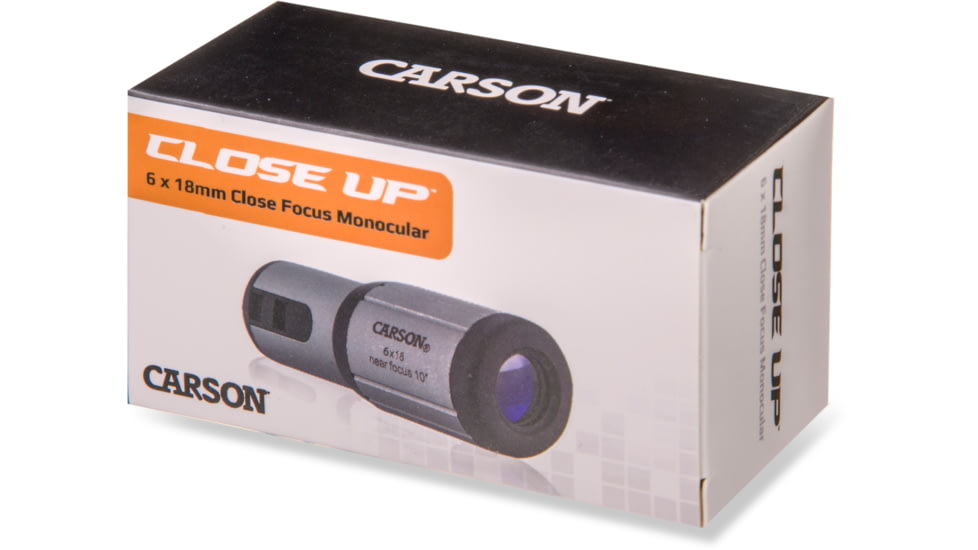 Carson CloseUp 6x18 Close-Focus Portable Monocular, Gray/Black CF-618