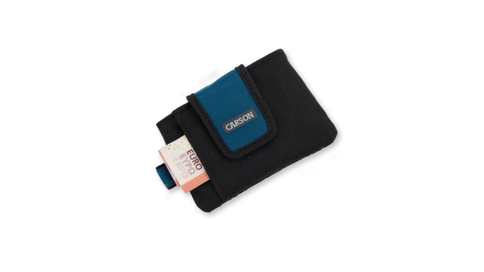 Carson Compact Travel Wallet, Black/Blue, EW-10BU