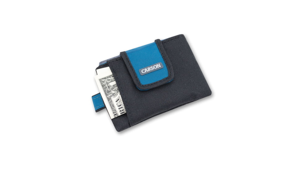 Carson Compact Travel Wallet, Black/Blue, EW-10BU