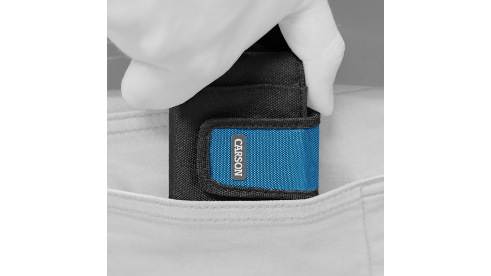 Carson Compact Travel Wallet, Black/Blue, EW-10BU