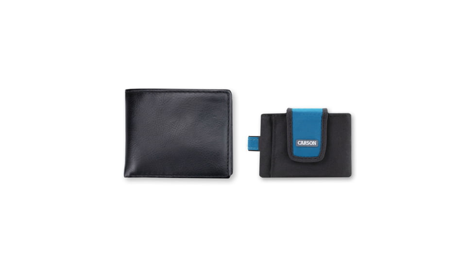 Carson Compact Travel Wallet, Black/Blue, EW-10BU
