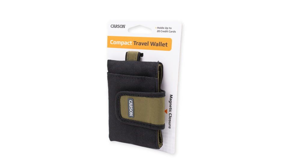 Carson Compact Travel Wallet, Black/Olive, EW-10OL