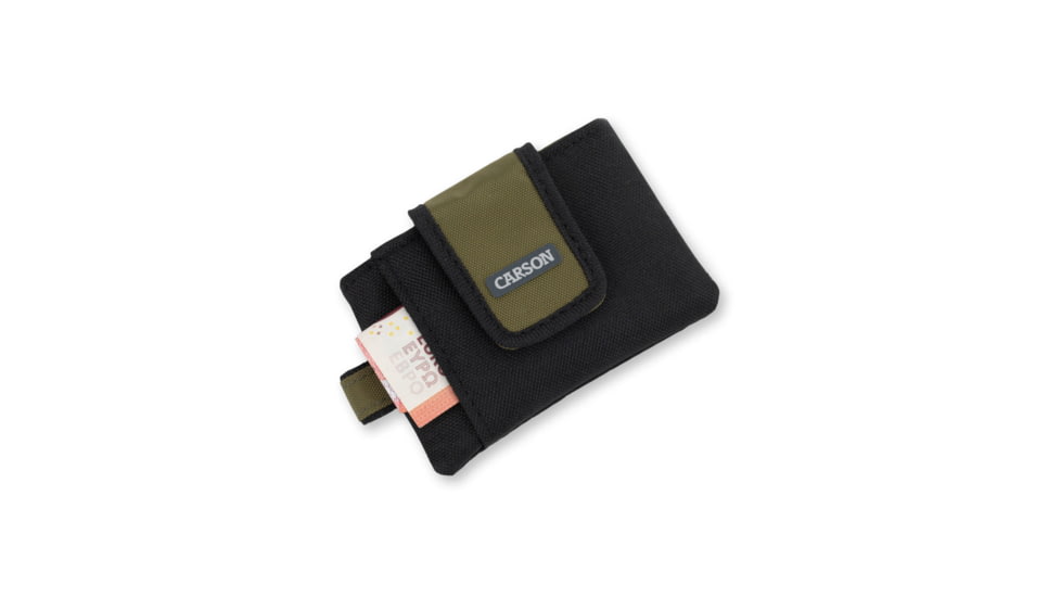 Carson Compact Travel Wallet, Black/Olive, EW-10OL