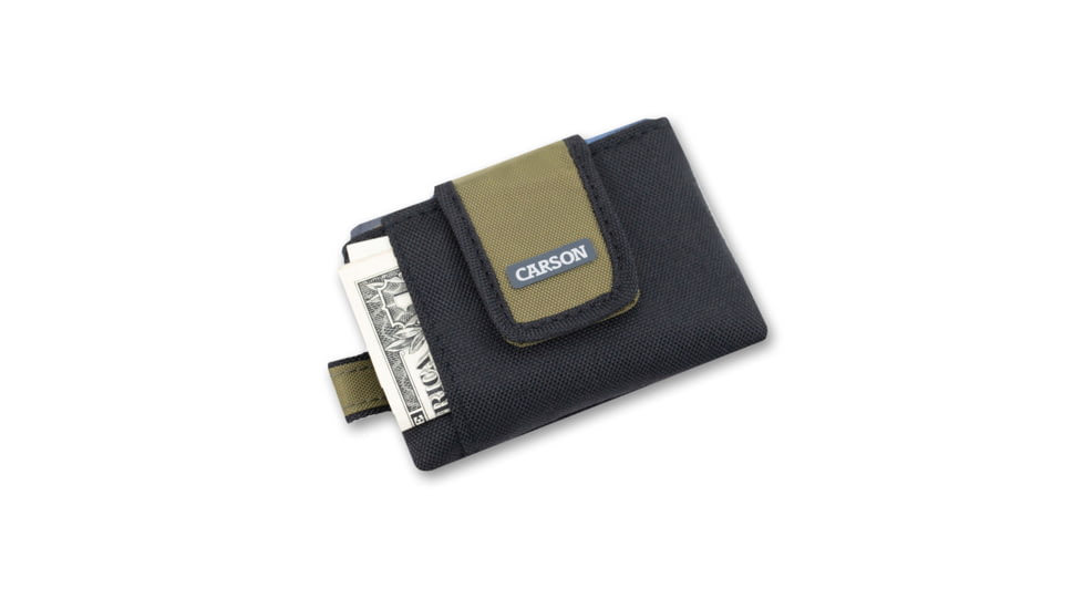 Carson Compact Travel Wallet, Black/Olive, EW-10OL