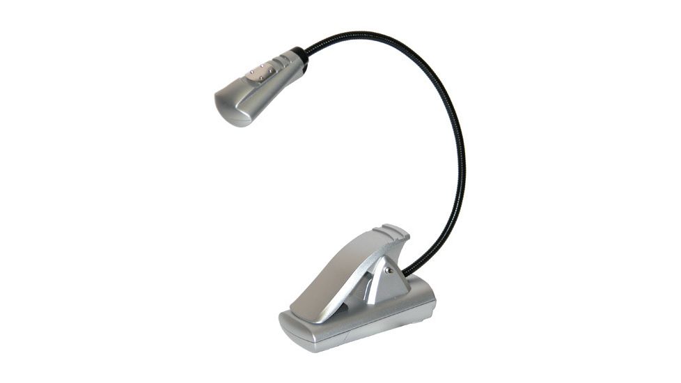 Carson FlexNeck Ultra-Bright Fully Adjustable LED Book Light, Silver, FL-55