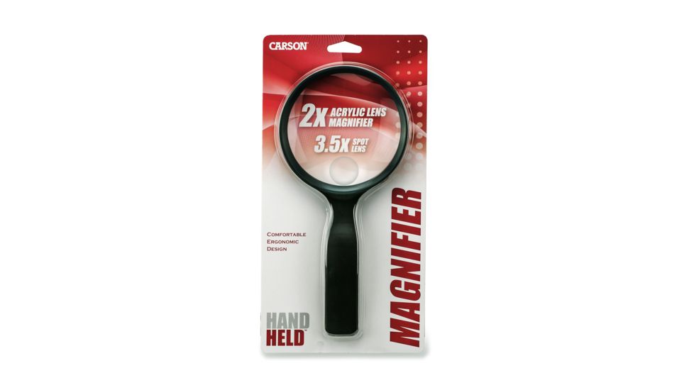 Carson HandHeld 2x Magnifier with 3.5x Spot Lens, JS24