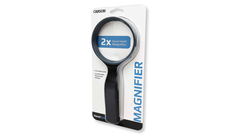 Carson HandHeld 2x Magnifier with 4.5x Spot Lens, JS36