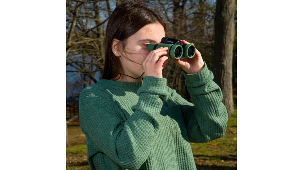 Carson Hawk 5x30mm Roof Prism Ultra Deluxe Kid's Binoculars, Matte, Green, HU-530