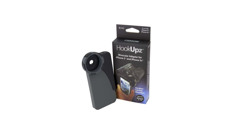 Carson HookUpz iPhone 5 / 5S Binocular Adapter, Black IB-542