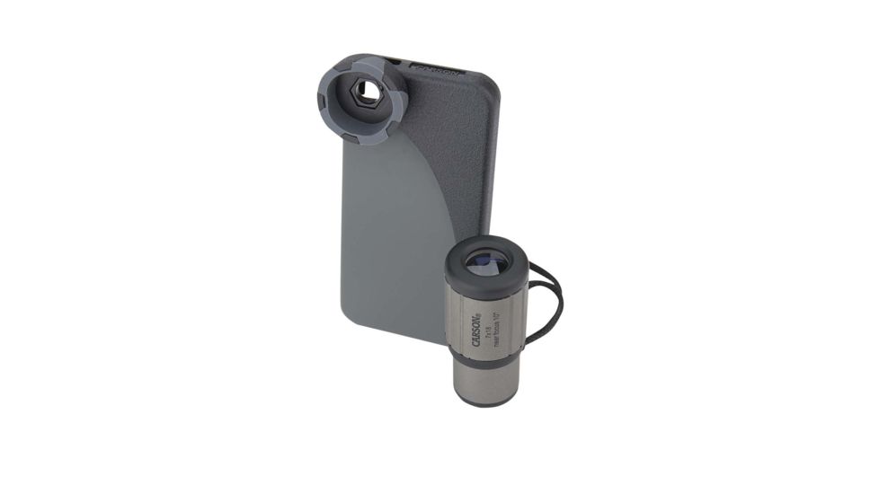 Carson HookUpz iPhone 5/5S Binocular Adapter w/ 7X18mm Monocular, Black IC-518
