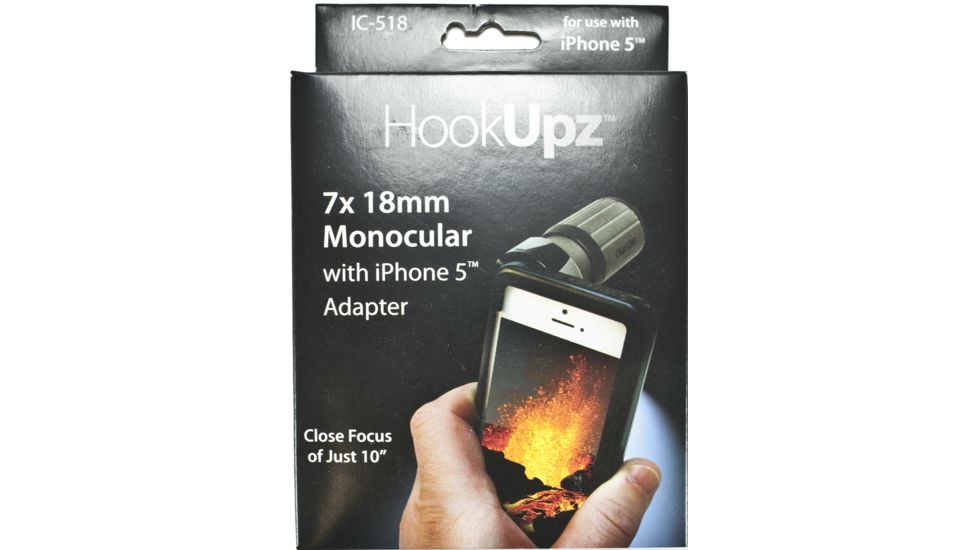Carson HookUpz iPhone 5 Binocular Adapter w/ 7X18mm Monocular, Black IC-518
