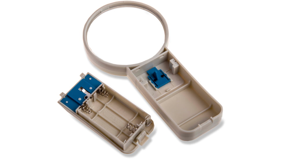 Carson Illuminated Handheld Magnifier, 4x Power, 3in Aspheric LED Lighted, Ivory/Blue, Small, SV-40