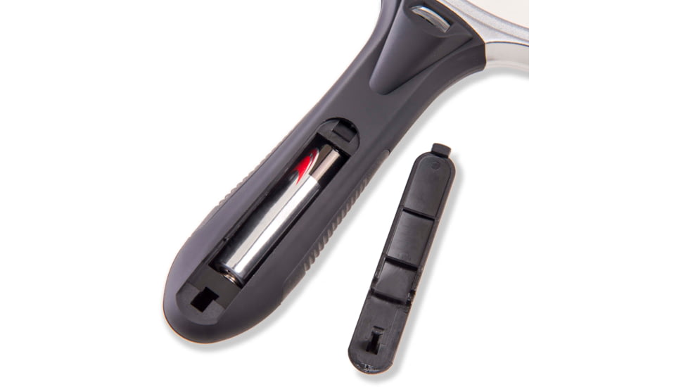 Carson LED Lighted Oversized Handheld Magnifier, 1.5x Power, 5in, Black/Silver, Small, SV-55GL