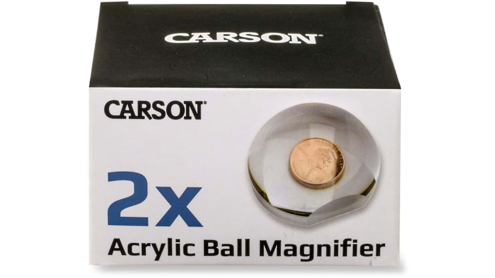 Carson LumiDome Plus 2x Polished Ball Loupe with 75mm base LD-75