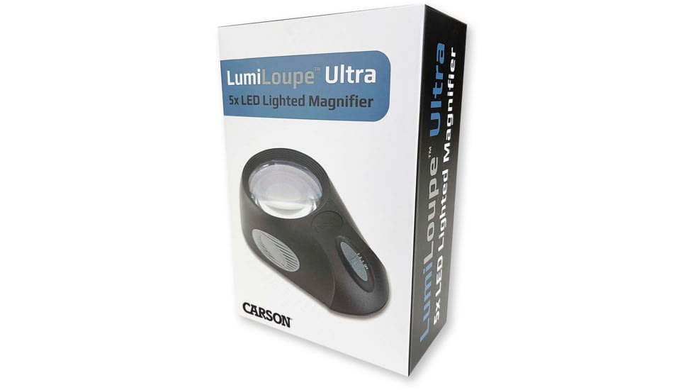 Carson LumiLoupeUltra 5X Stand Magnifier Loupe, Black LL-88