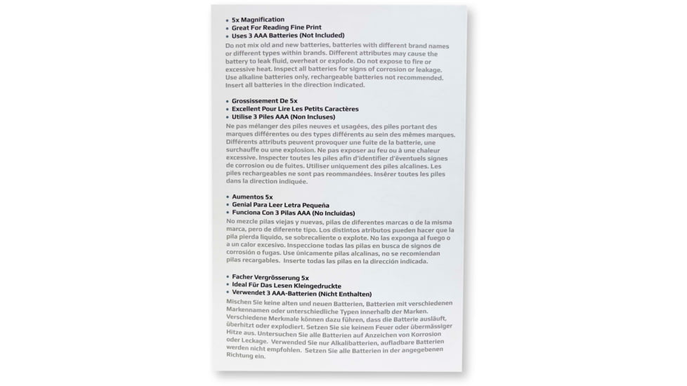 Carson LumiLoupeUltra 5X Stand Magnifier Loupe, Black LL-88