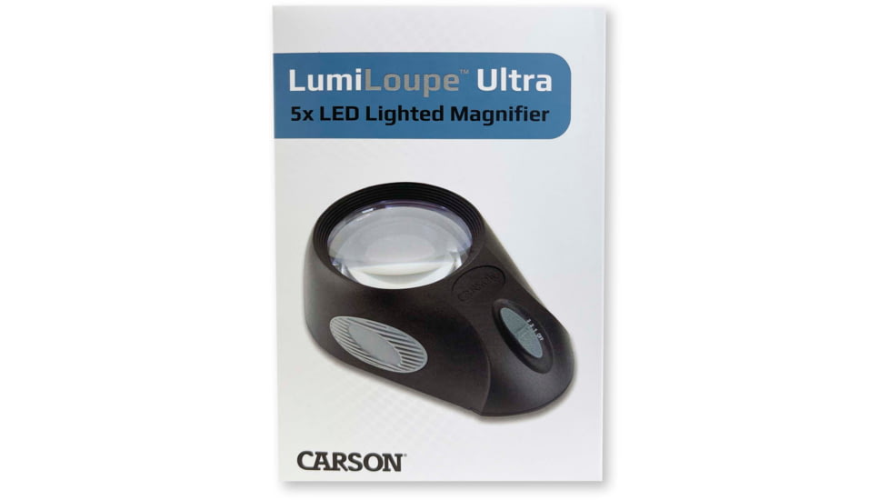 Carson LumiLoupeUltra 5X Stand Magnifier Loupe, Black LL-88