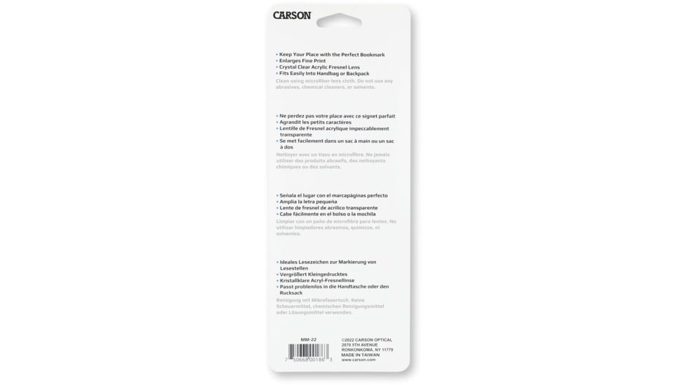 Carson MagniMark 2.5x Compact Page Magnifier Loupe with 6in Ruler MM-22