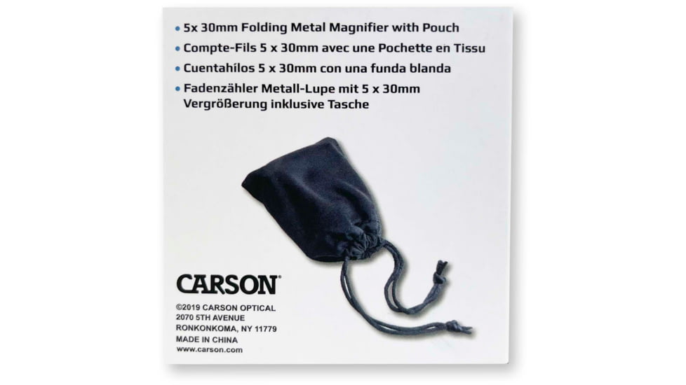 Carson Metal LinenTest 5x Compact Fold-Out Magnifier Loupe LT-80