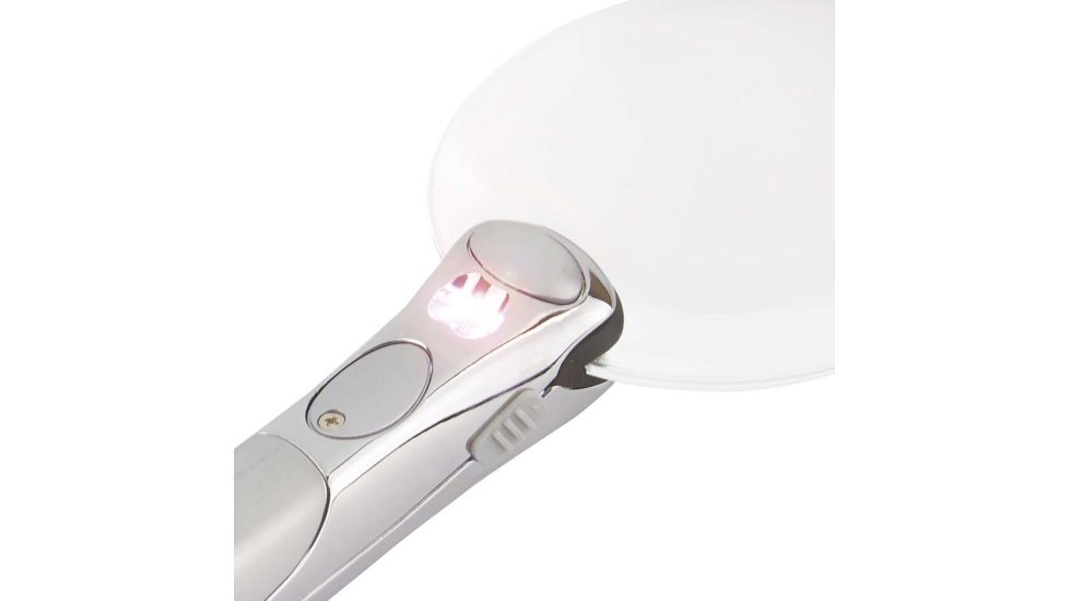 Carson MH-95 Chrome RimFree 2x LED-Lighted Rimless Magnifier / Loupe MH-95