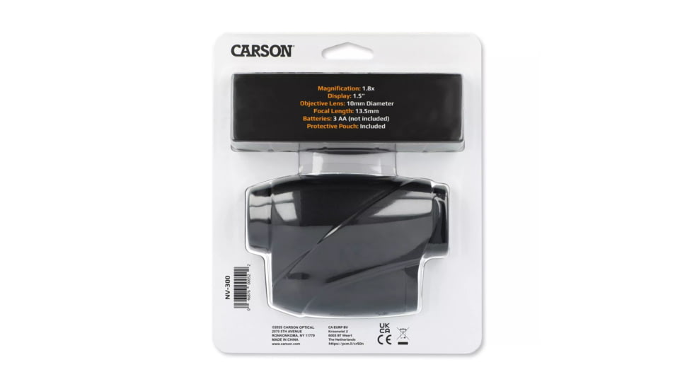 Carson NiteMax 1.8x Digital Night Vision Monocular, Black, NV-300