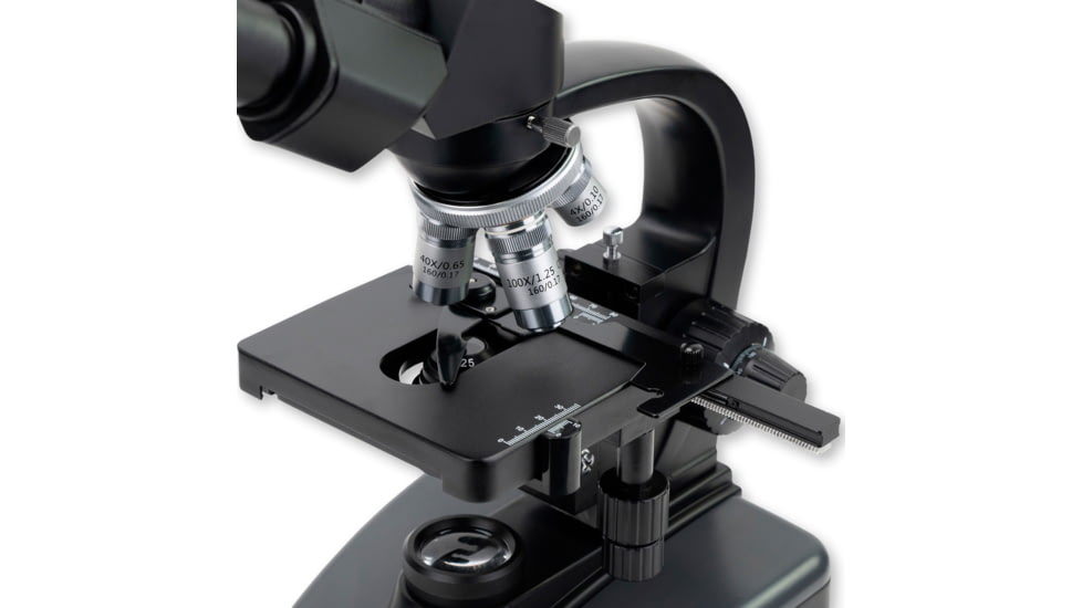 Carson Optical Advanced 40x-1600x LED Lit Binocular Compound Microscope, Black, 8.5 in x 6.9 in x 14.1 in, MS-170