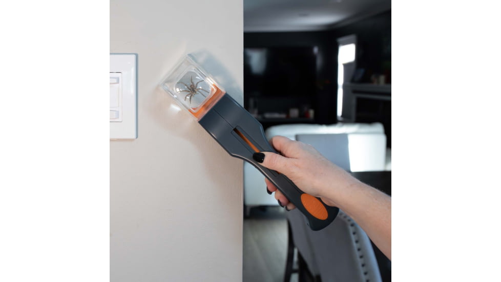 Carson Optical Humane Bug Catcher Tool for Insect Catch-and-Release w/ 5x Magnifier, Gray, 2.2 in x 1.6 in x 10.5 in, HU-30